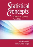 Statistical concepts : a second course /