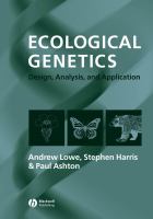 Ecological genetics : design, analysis, and application /