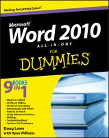 Word 2010 all-in-one for dummies /