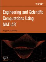 Engineering and scientific computations using MATLAB /