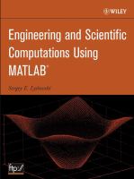 Engineering and scientific computations using MATLAB /