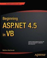 Beginning ASP.net 4.5 in VB /