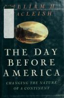 The day before America /