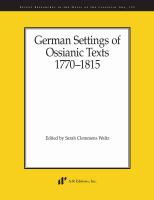 German settings of Ossianic texts, 1770-1815 /