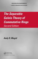 The separable Galois theory of commutative rings /