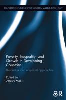 Poverty, Inequality and Growth in Developing Countries : Theoretical and empirical approaches.