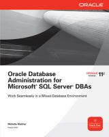 Oracle database administration for Microsoft SQL server DBAs /