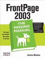FrontPage 2003 : the missing manual /