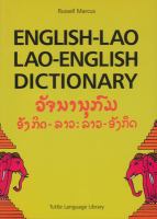 English-Lao, Lao-English dictionary.