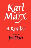Karl Marx : a reader /