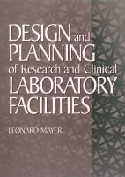 Design and planning of research and clinical laboratory facilities /