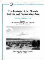 The geology of the Nevada Test Site and surrounding area : Clark and Nye counties, Nevada, July 5-7, 1989 /