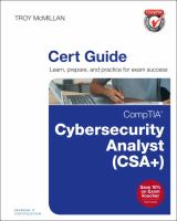 CompTIA cybersecurity analyst (CSA+) cert guide /