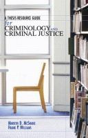 A thesis resource guide for criminology and criminal justice /