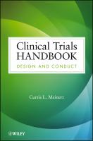 Clinical trials handbook : design and conduct /