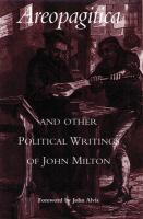 Areopagitica, and other political writings of John Milton /