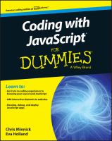 Coding with JavaScript for dummies /