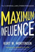 Maximum influence : the 12 universal laws of power persuasion /