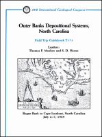 Outer Banks depositional systems, North Carolina : Bogue Bank to Cape Lookout, North Carolina, July 4-7, 1989 /