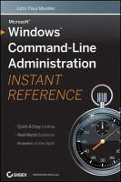 Windows command line administration instant reference /