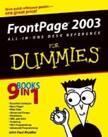 FrontPage 2003 all-in-one desk reference for dummies
