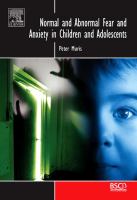 Normal and abnormal fear and anxiety in children and adolescents /