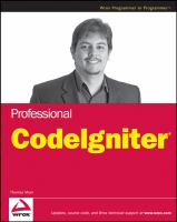 Professional CodeIgniter /