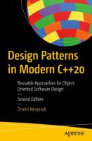 Design patterns in modern C++20 : reusable approaches for object-oriented software design /