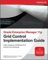 Oracle Enterprise manager 10g grid control implementation guide /