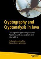 Cryptography and cryptanalysis in Java : creating and programming advanced algorithms with Java SE 17 LTS and Jakarta EE 10 /