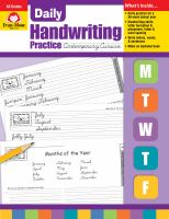 Contemporary cursive daily handwriting practice /