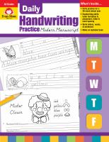Modern manuscript daily handwriting practice /
