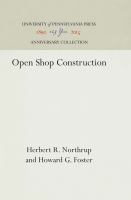 Open shop construction /