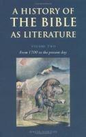 A history of the Bible as literature /