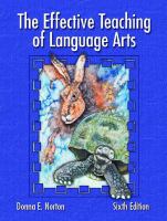 The effective teaching of language arts /