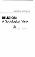 Religion: a sociological view