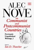 Alec Nove on economic theory : previously unpublished writings /