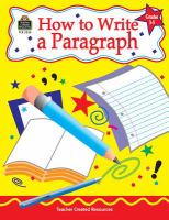 How to write a paragraph /