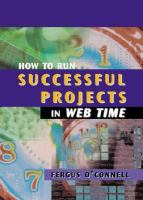 How to run successful projects in Web time /