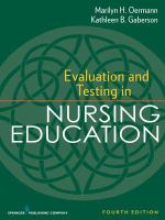 Evaluation and testing in nursing education /
