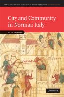 City and community in Norman Italy /