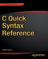 C quick syntax reference /