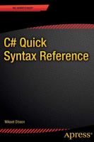 C# quick syntax reference /