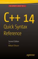 C++ 14 quick syntax reference /