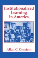 Institutionalized learning in America /