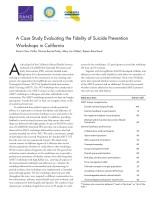 A case study evaluating the fidelity of suicide prevention workshops in California /