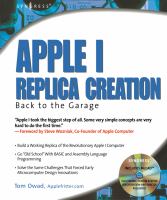 Apple I replica creation: back to the garage /