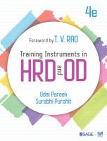 Training instruments in HRD and OD /