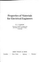 Properties of materials for electrical engineers