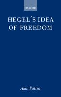 Hegel's idea of freedom /